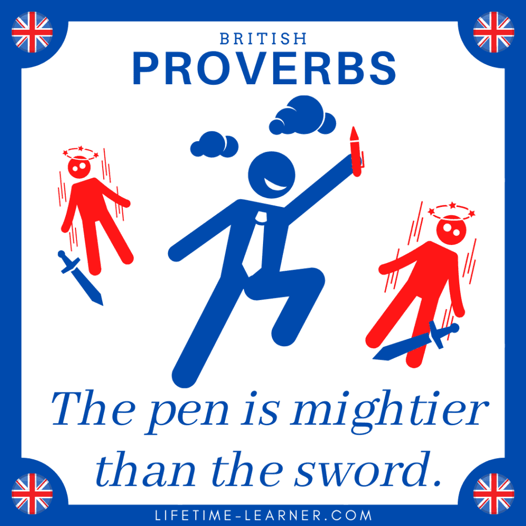 The pen is mightier than the sword 英語 ことわざ 意味