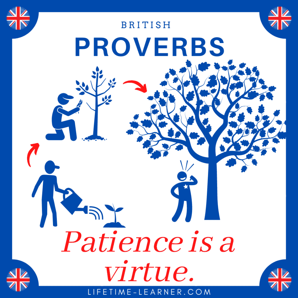 Patience is a virtue 英語 ことわざ