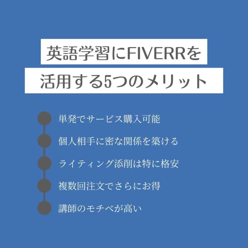 Fiverr 英語 メリット