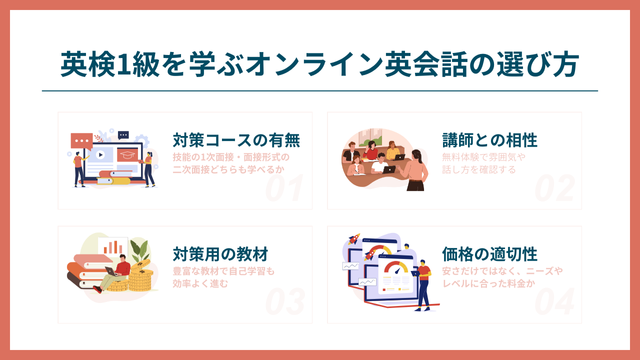 英検1級を学べるオンライン英会話の選び方