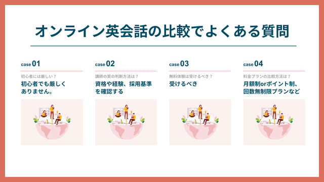 オンライン英会話を比較する際によくある質問