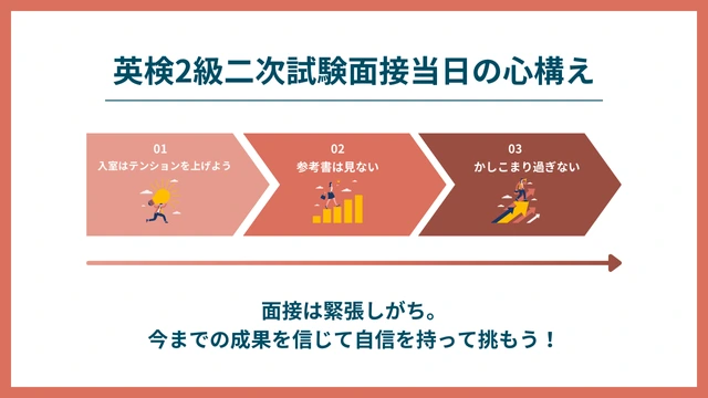 英検2級二次試験面接当日の心構え